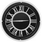 Costway 17.5 Inch Silent Wall Clock with Silver Frame-L