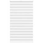vidaXL Zebra Blind White 125x230 cm Fabric Width 120.9 cm Polyester