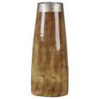 Beliani Decorative Vase CYRENE Ceramic 50 cm Dark Brown