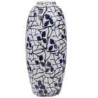 Beliani Flower Vase MUTILENE Stoneware 25 cm White