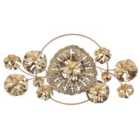 Beliani Wall Decor CHROMIUM Metal 50 cm Red