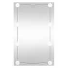 vidaXL Wall Mirror With LED Lights 50x80 cm Glass Rectangle