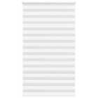 vidaXL Zebra Blind White 120x200 cm Fabric Width 115.9 cm Polyester