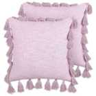 Beliani Set of 2 Decorative Cushions LYNCHIS Cotton 45 x 45 cm Pink