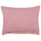 Beliani Throw Cushion AALITA Cotton 40 x 60 cm Red Striped