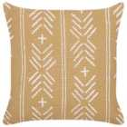Beliani Throw Cushion BANYAN Cotton 45 x 45 cm Sand Beige Geometric Pattern
