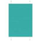 vidaXL Pleated Blind Petrol Green 100x100 cm Fabric Width 99.4 cm Polyester