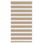 vidaXL Zebra Blind Sand Brown 85x100 cm Fabric Width 80.9 cm Polyester
