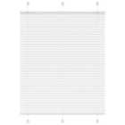 vidaXL Pleated Blind White 105x150 cm Fabric Width 104.4 cm Polyester