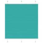 vidaXL Pleated Blind Petrol Green 120x150 cm Fabric Width 119.4 cm Polyester
