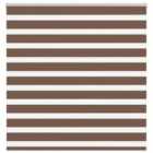 vidaXL Zebra Blind Brown 145x100 cm Fabric Width 140.9 cm Polyester