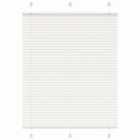 vidaXL Pleated Blind White 110x100 cm Fabric Width 109.4 cm Polyester