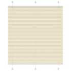 vidaXL Pleated Blind Cream 115x100 cm Fabric Width 114.4 cm Polyester