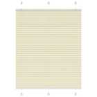 vidaXL Pleated Blind Cream 105x100 cm Fabric Width 104.4 cm Polyester