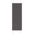 vidaXL Pleated Blind Black 45x150 cm Fabric Width 44.4 cm Polyester