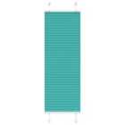 vidaXL Pleated Blind Petrol Green 50x100 cm Fabric Width 49.4 cm Polyester