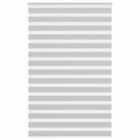 vidaXL Zebra Blind Light Grey 140x200 cm Fabric Width 135.9 cm Polyester