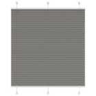 vidaXL Pleated Blind Anthracite 120x100 cm Fabric Width 119.4 cm Polyester