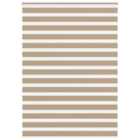 vidaXL Zebra Blind Sand Brown 155x230 cm Fabric Width 150.9 cm Polyester
