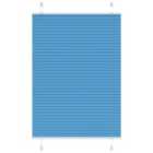 vidaXL Pleated Blind Blue 100x150 cm Fabric Width 99.4 cm Polyester