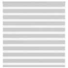 vidaXL Zebra Blind Light Grey 140x100 cm Fabric Width 135.9 cm Polyester