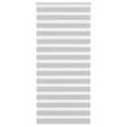 vidaXL Zebra Blind Light Grey 115x200 cm Fabric Width 110.9 cm Polyester