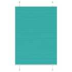 vidaXL Pleated Blind Petrol Green 85x150 cm Fabric Width 84.4 cm Polyester
