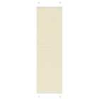 vidaXL Pleated Blind Cream 60x200 cm Fabric Width 59.4 cm Polyester