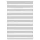 vidaXL Zebra Blind Light Grey 100x100 cm Fabric Width 95.9 cm Polyester