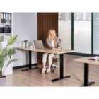 Beliani Electric Adjustable Standing Desk DESTINES Black/ Light Brown 180 cm 72 cm