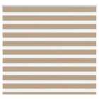 vidaXL Zebra Blind Sand Brown 165x100 cm Fabric Width 160.9 cm Polyester
