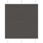 vidaXL Pleated Blind Black 120x100 cm Fabric Width 119.4 cm Polyester