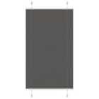 vidaXL Pleated Blind Black 75x150 cm Fabric Width 74.4 cm Polyester