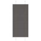 vidaXL Pleated Blind Black 55x150 cm Fabric Width 54.4 cm Polyester