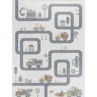 Livabliss Vroomville Kids Machine Washable Beige/Grey Bedroom Area Rug (120 x 170 cm)