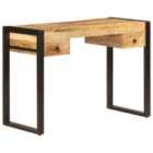 Vidaxl Desk With 2 Drawers 110X50X77 Cm Solid Mango Wood