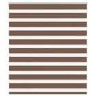 vidaXL Zebra Blind Brown 125x150 cm Fabric Width 120.9 cm Polyester