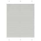vidaXL Pleated Blind Light Grey 110x100 cm Fabric Width 109.4 cm Polyester