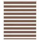 vidaXL Zebra Blind Brown 120x100 cm Fabric Width 115.9 cm Polyester