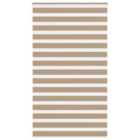 vidaXL Zebra Blind Sand Brown 125x230 cm Fabric Width 120.9 cm Polyester