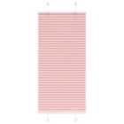vidaXL Pleated Blind Pink 60x100 cm Fabric Width 59.4 cm Polyester