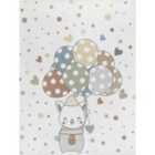 Livabliss Ballon Buddy Kids Machine Washable Multi/Beige Bedroom Area Rug (120 x 170 cm)