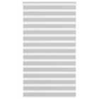 vidaXL Zebra Blind Light Grey 125x230 cm Fabric Width 120.9 cm Polyester