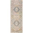 Livabliss Marion Machine Washable Oriental Boho Oatmeal/Rust Runner Rug (80 x 220 cm)