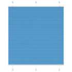 vidaXL Pleated Blind Blue 120x150 cm Fabric Width 119.4 cm Polyester