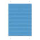 vidaXL Pleated Blind Blue 90x100 cm Fabric Width 89.4 cm Polyester