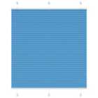vidaXL Pleated Blind Blue 120x100 cm Fabric Width 119.4 cm Polyester