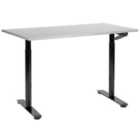 Beliani Manual Adjustable Standing Desk DESTINAS Grey/ Black 120 cm 72 cm
