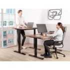 Beliani Electric Adjustable Standing Desk DESTINES Brown/ Black 120 cm 72 cm