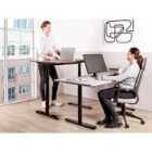 Beliani Electric Adjustable Standing Desk DESTINAS Grey/ Black 120 cm 72 cm